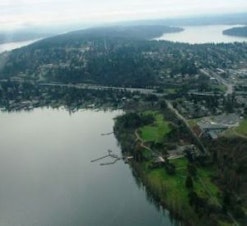 caption: Mercer Island, a tony Seattle suburb, shut down its restaurants and schools through Monday after E. coli was found in the city's water supply.