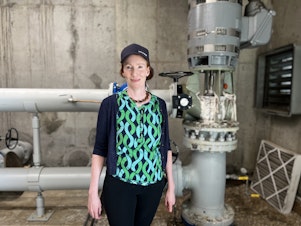 caption: Tina Riley moved to Idaho recently in search of a new career working in the clean energy transition.