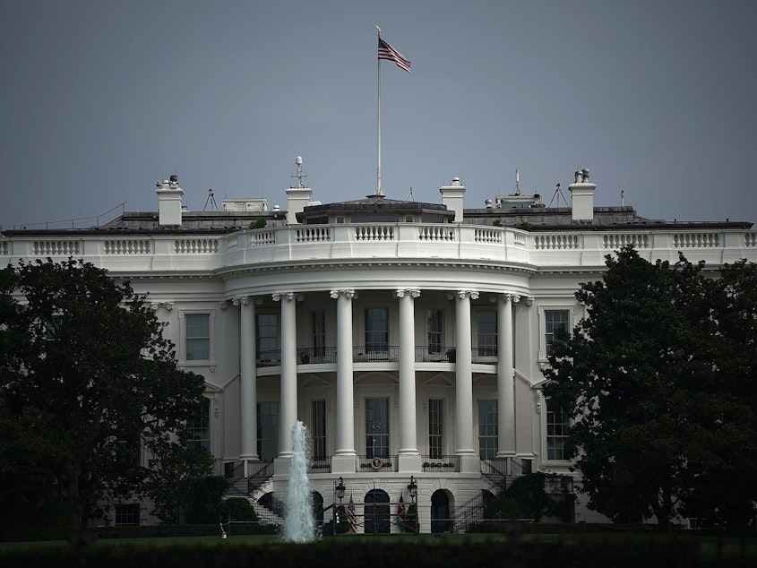 The White House on August 27, 2018, in Washington, D.C.