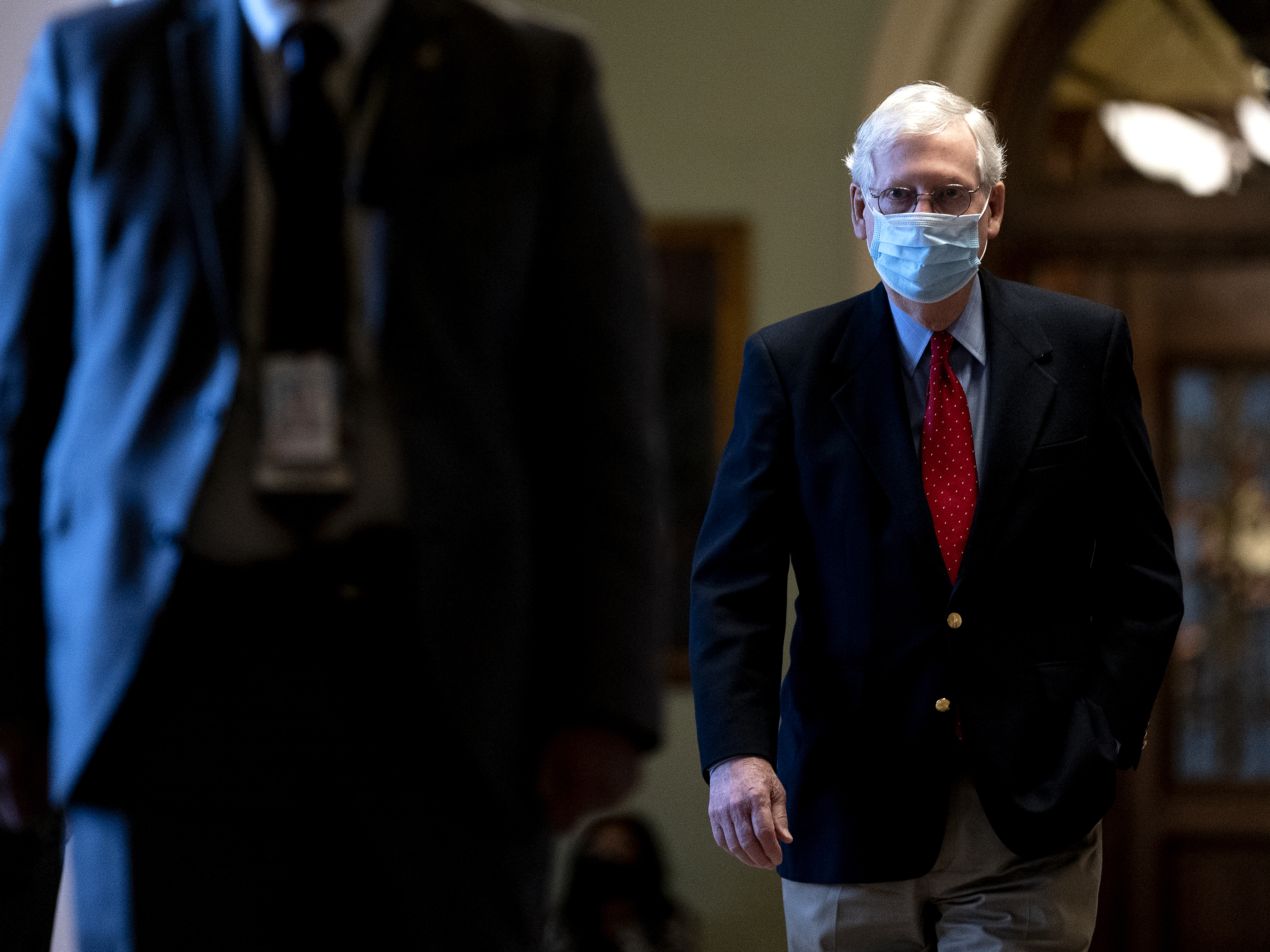 caption: Senate Minority Leader Mitch McConnell, R-Ky., dropped his demand that any power-sharing agreement with Democrats must keep the legislative filibuster intact.