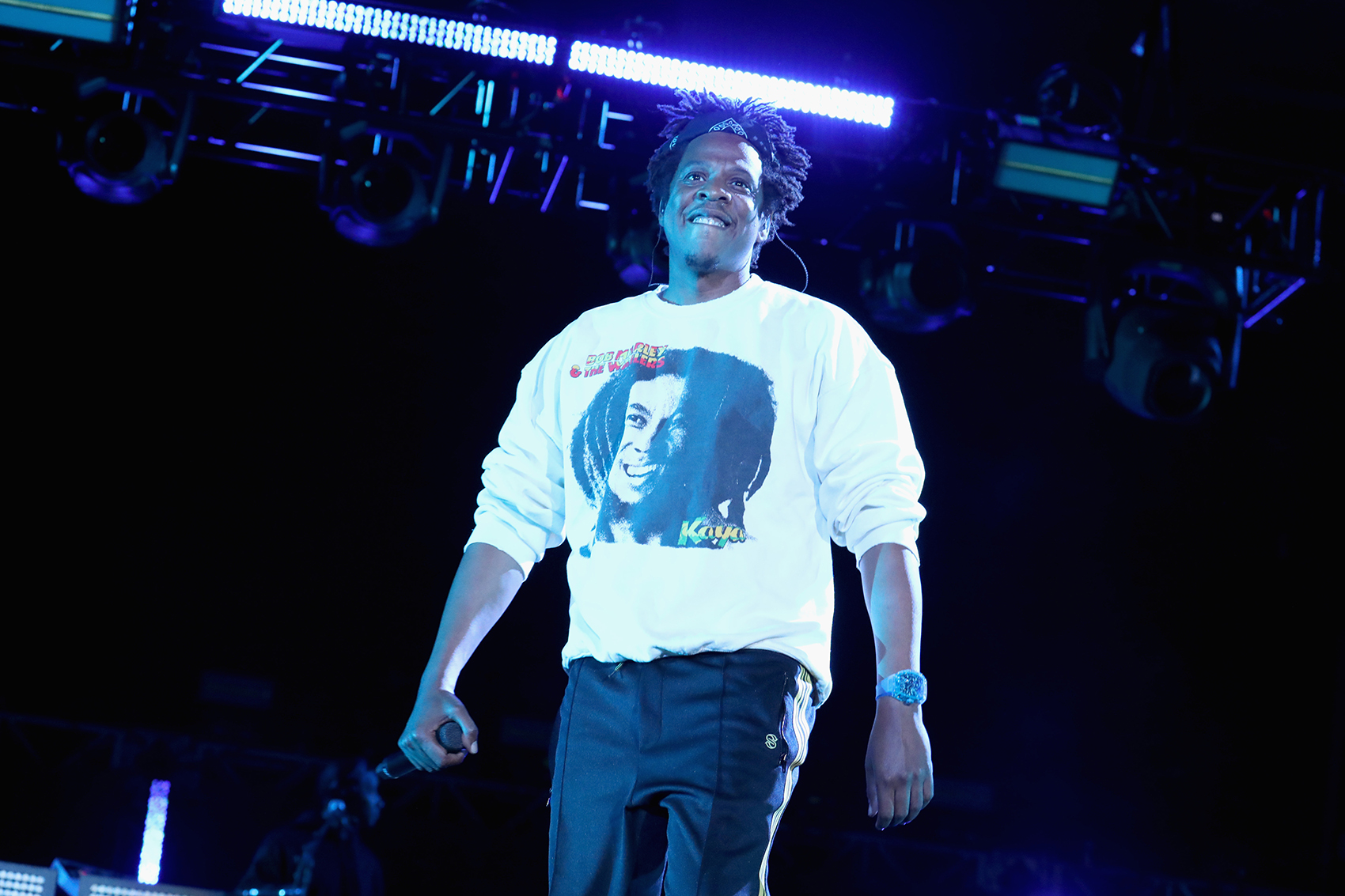 caption: Jay-Z performs onstage at Something in the Water, Day 2, on April 27, 2019 in Virginia Beach City. (Brian Ach/Getty Images for Something in the Water)