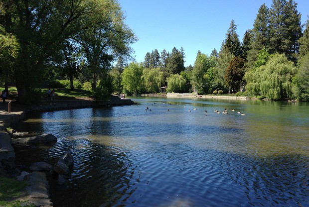 caption: <p>Bend's Mirror Pond, visible from Drake Park.</p>