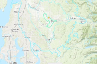 caption: A map of the area north of Seattle, where a 4.6 magnitude earthquake hit before 3 a.m. on Friday morning.