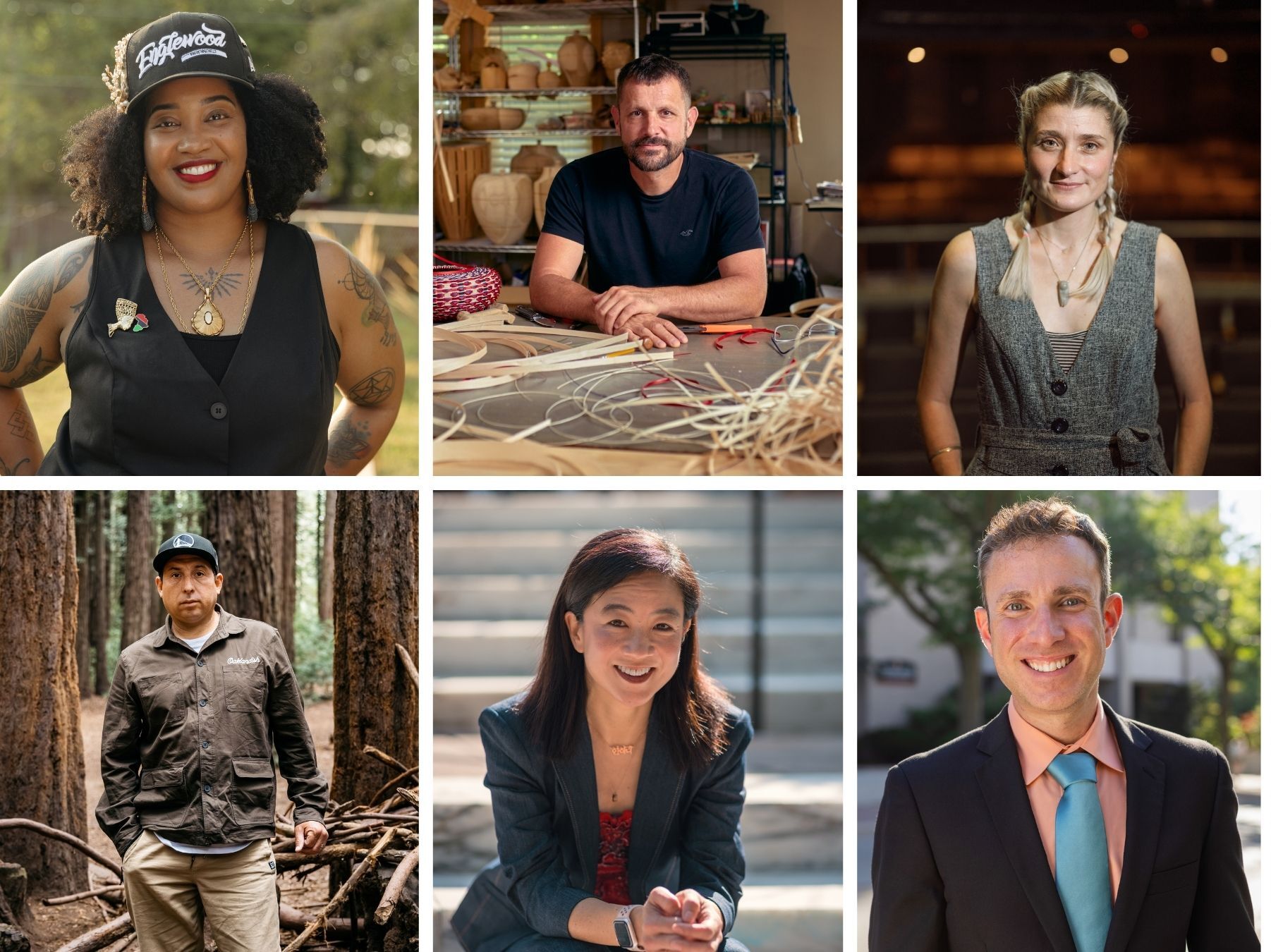 caption: Twenty two new MacArthur Fellows were announced Wednesday. They include, clockwise from top left, Tonika Lewis Johnson, Jeremy Frey, Heather Christian, Nabarun Dasgupta, Margaret Wicker Pearce, Ángel F. Adames Corraliza, Hahrie Han and Tommy Orange.