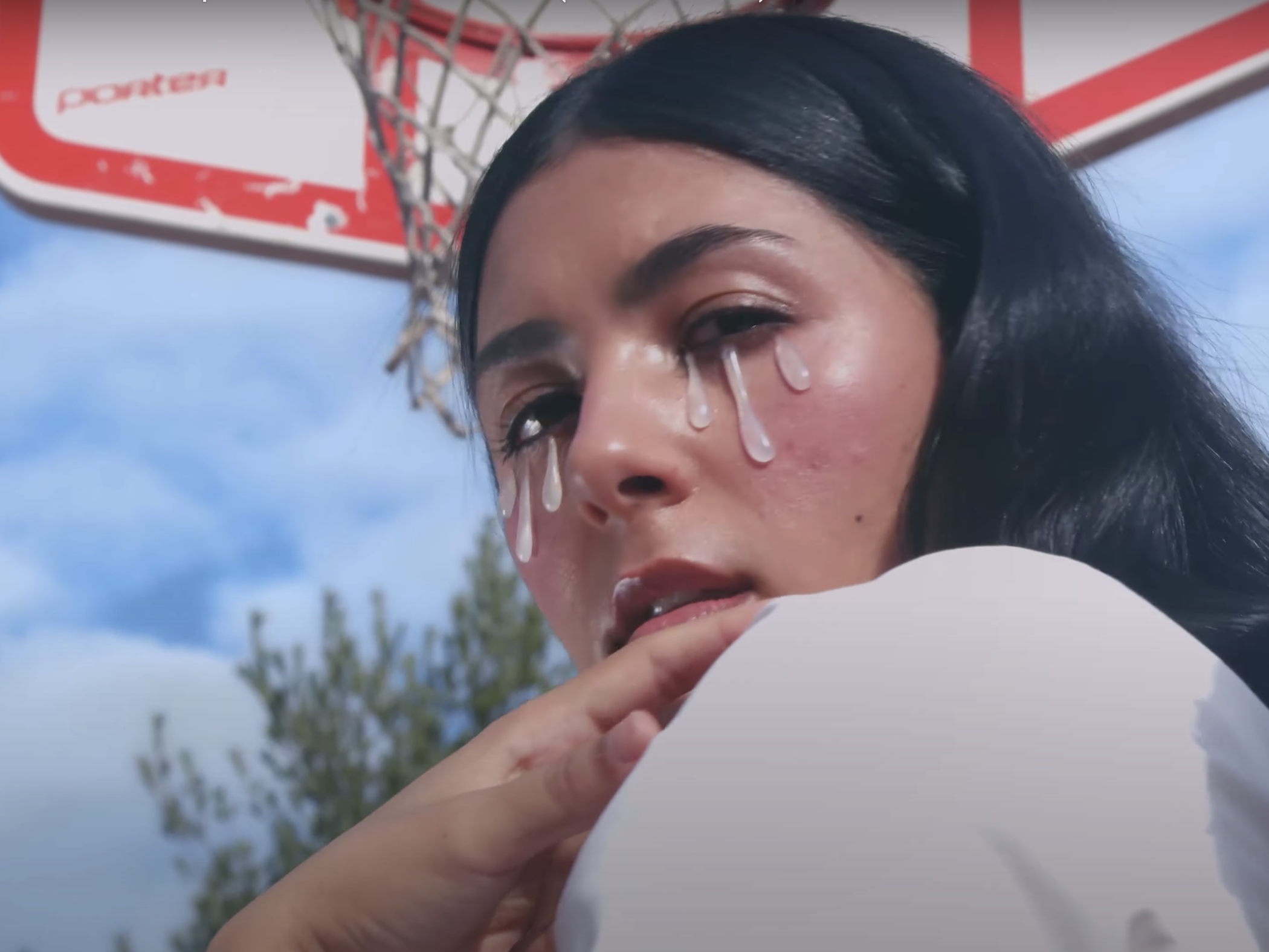 caption: Mia Berrin of Pom Pom Squad. The band's full-length debut, <em>Death of a Cheerleader</em>, is out now.