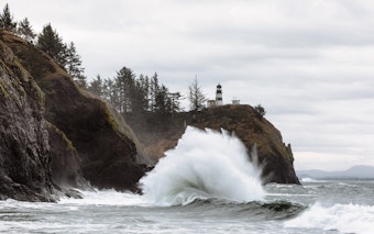 caption: The Cape Disappointment Lighthouse.