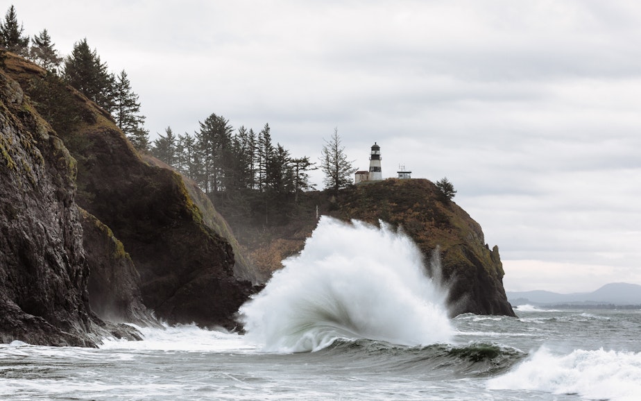 caption: The Cape Disappointment Lighthouse.