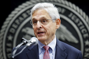 caption: Attorney General Merrick Garland speaks at an event on Tuesday. The Justice Department is suing Idaho, arguing that its new abortion law violates federal law because it does not allow doctors to provide medically necessary treatment, Garland said Tuesday.