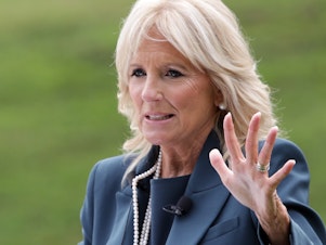 caption: The incoming first lady was the subject of a <em>Wall Street Journal</em> opinion article suggesting she stop using the title "Dr." because she is not a physician. Biden received her doctorate in education in 2007.