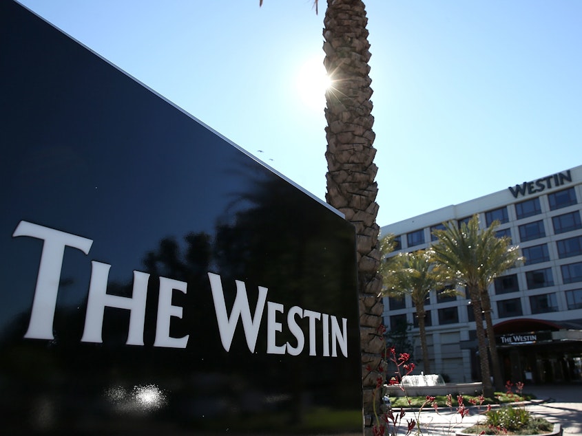 caption: Marriott said that for 327 million guests of its Starwood network, which includes Westin hotels like this one near San Francisco, the compromised data includes dates of birth and passport numbers.
