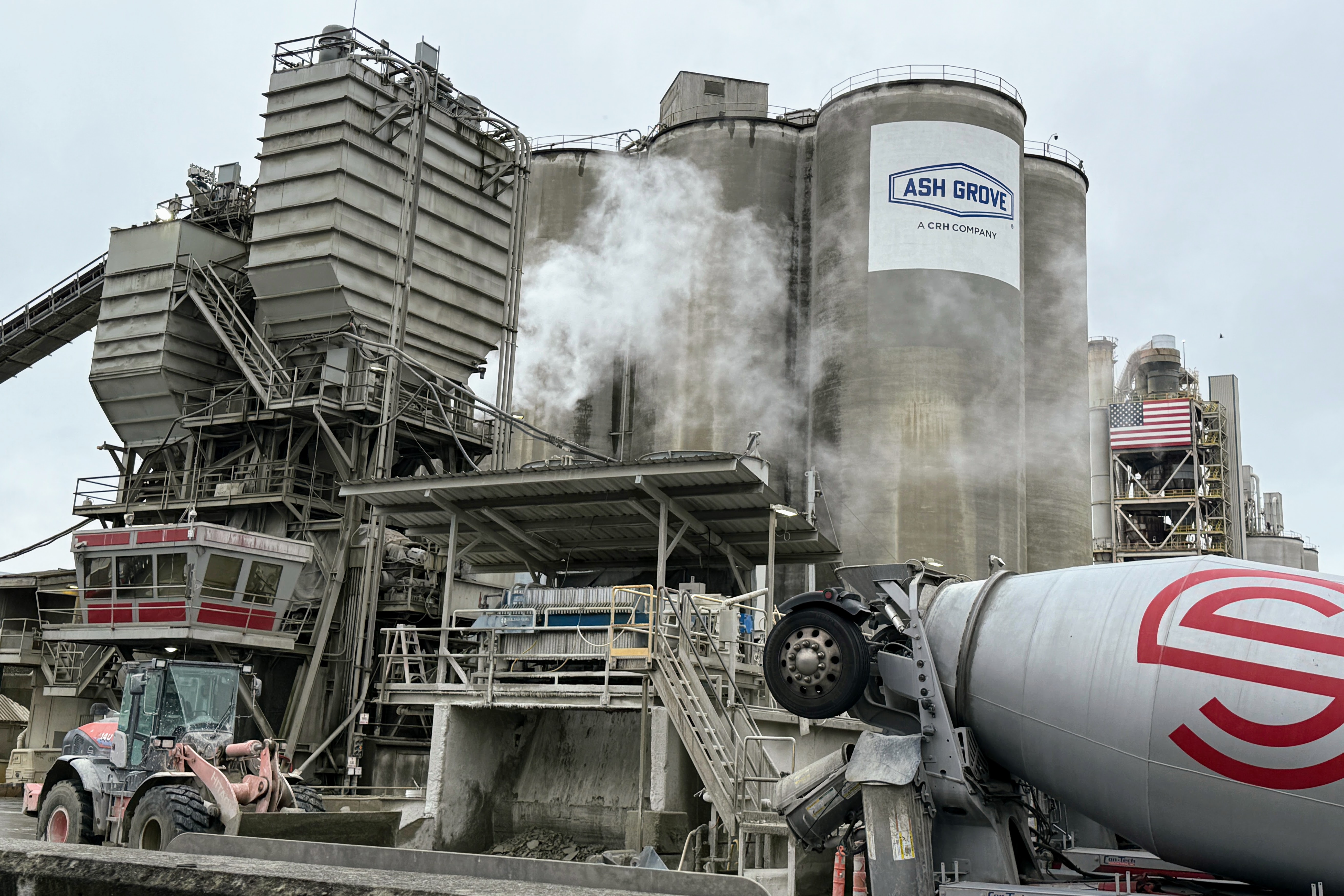 caption: The Ash Grove cement plant in Seattle, on March 18, 2026.