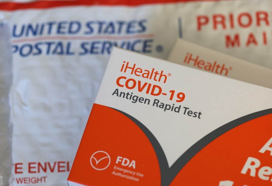 caption: The federal government is sending out a third round of free rapid antigen COVID-19 tests through the U.S. Postal Service.