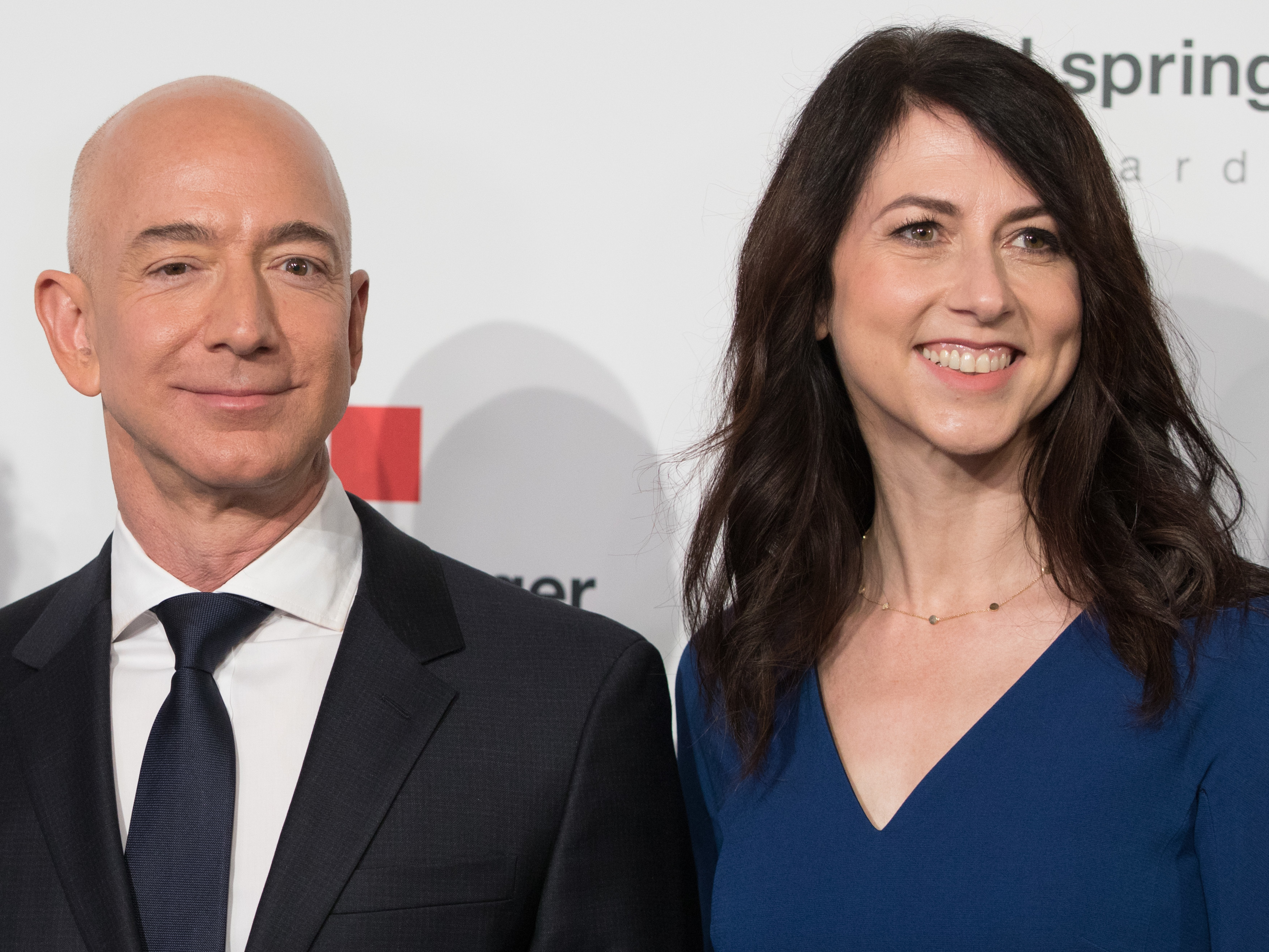 caption: MacKenzie Bezos is seen here in April 2018 with her former husband, Amazon founder Jeff Bezos. We would like to use a photo of MacKenzie Bezos alone, now that she is an independent philanthropist. However we couldn't find one we could use. It would be great if she could change that. 