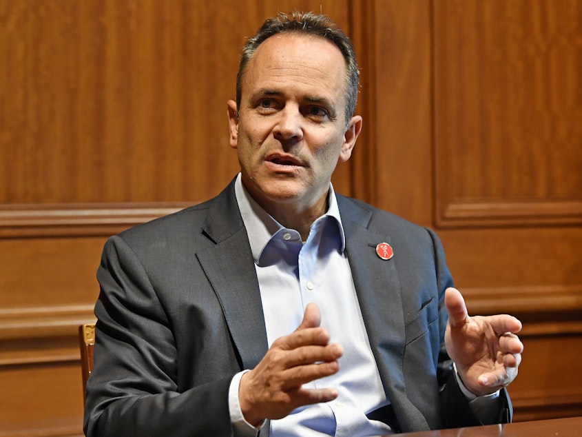 caption: Former Kentucky Gov. Matt Bevin defends pardoning and commuting sentences for more than 400 convicted people in his final days in office.
