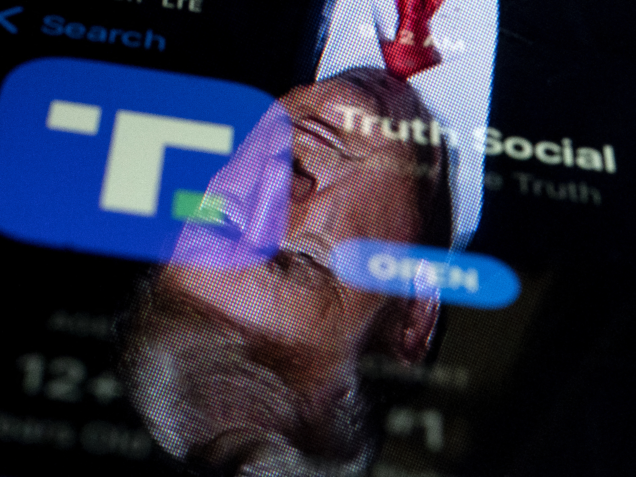 caption: Former President Trump created the Trump Media & Technology Group, which includes Truth Social, after he was banned from Twitter.