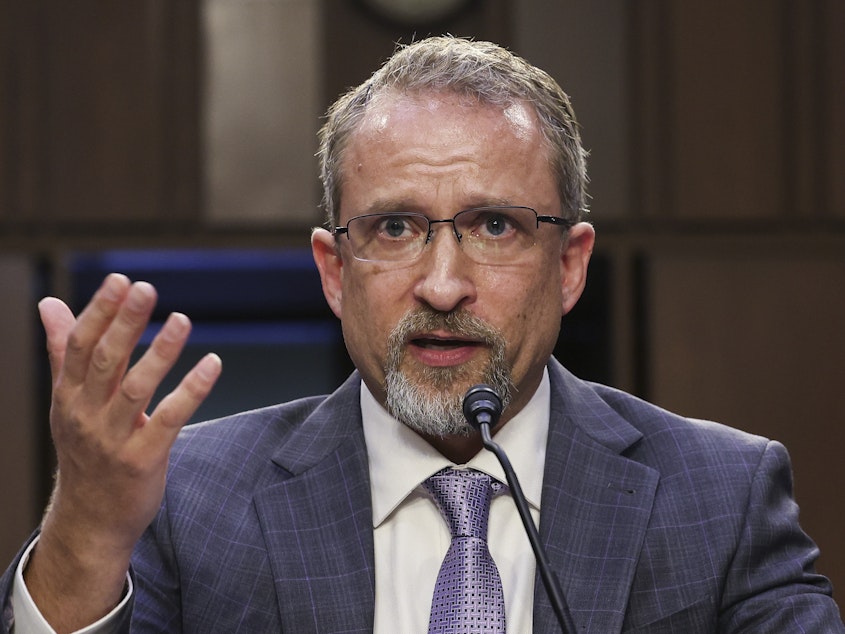 caption: Peiter "Mudge" Zatko, former head of security at Twitter, testifies before the Senate Judiciary Committee on data security at Twitter, on Capitol Hill, September 13, 2022 in Washington, DC.