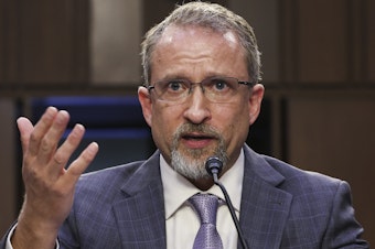 caption: Peiter "Mudge" Zatko, former head of security at Twitter, testifies before the Senate Judiciary Committee on data security at Twitter, on Capitol Hill, September 13, 2022 in Washington, DC.