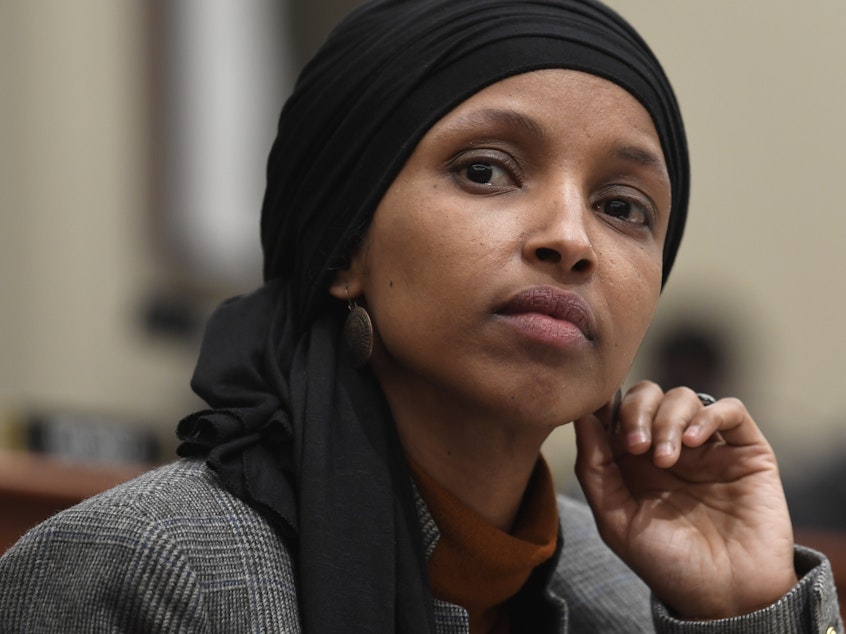 caption: Rep. Ilhan Omar, (D-Minn.), is the first Muslim women in Congress. She has been the target of criticism and censure for statements regarded as anti-Semitic. Many other prominent black Muslim leaders say her experience is familiar.