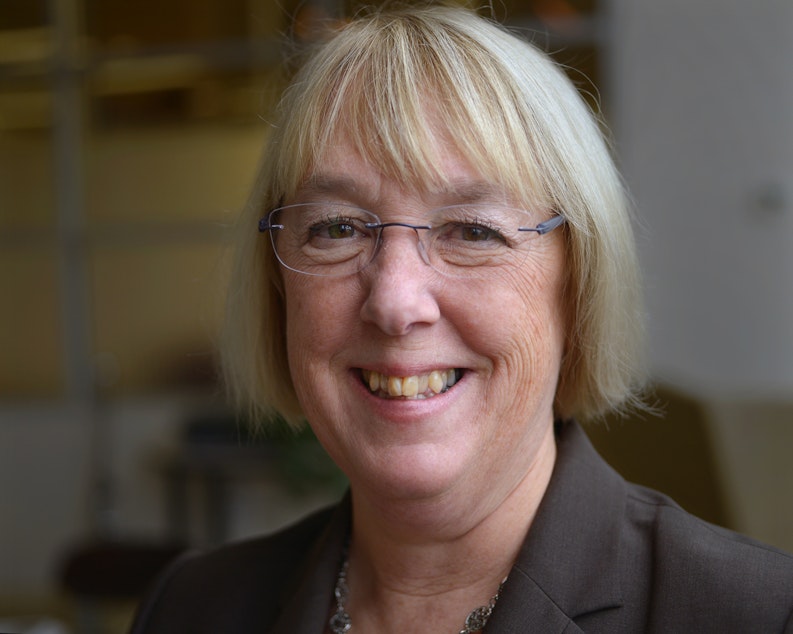 caption: Senator Patty Murray in the KUOW offices, Jan. 2016.