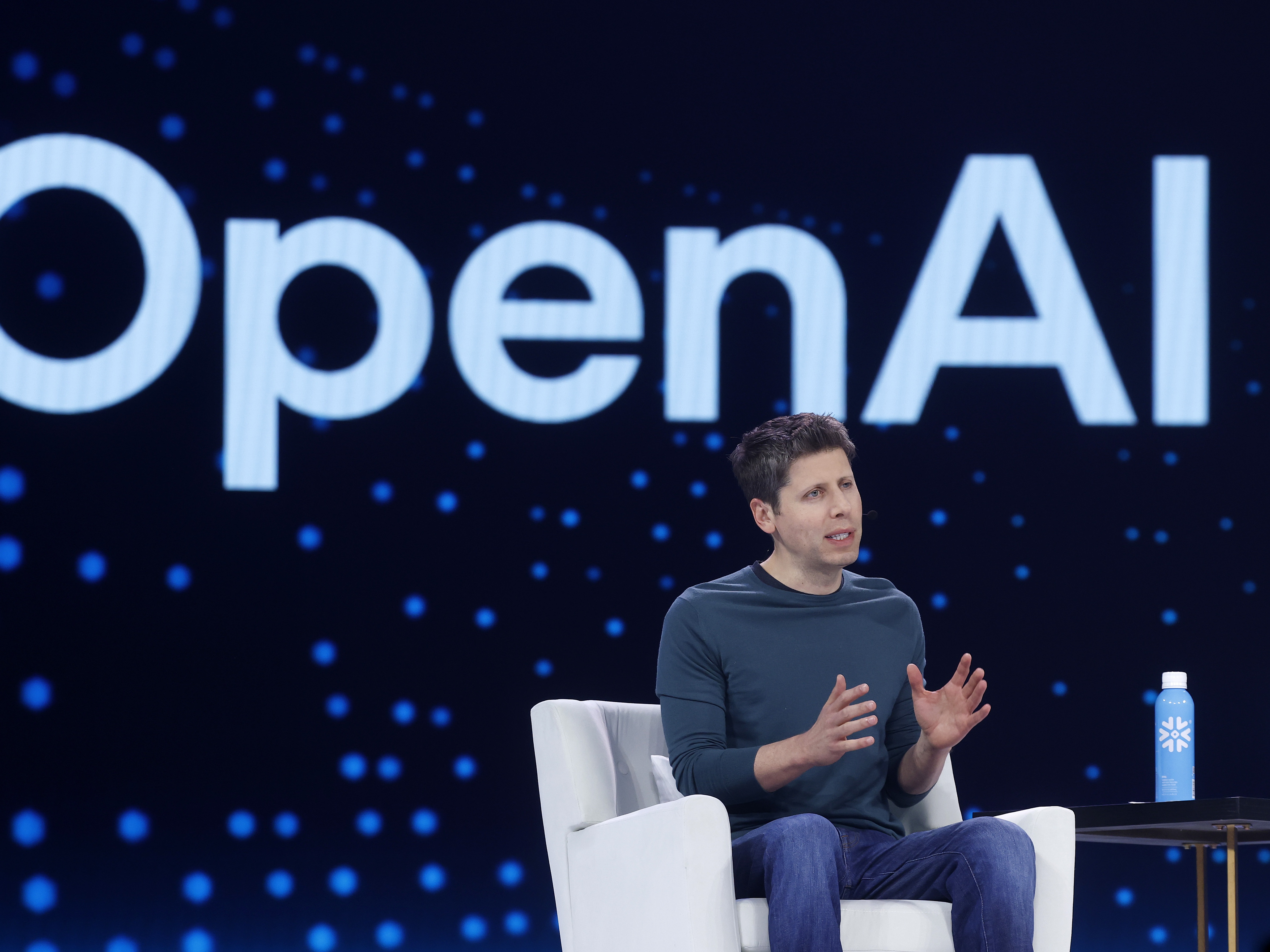 caption: Open AI CEO Sam Altman speaks during a conference in San Francisco this week. The company said it has recently taken down 10 influence operations that were using its generative artificial intelligence tools. Four of those operations were likely run by the Chinese government.