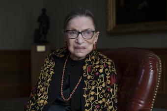 caption: Supreme Court Justice Ruth Bader Ginsburg speaks with NPR in July.