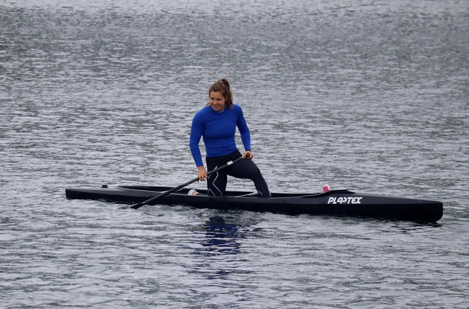 caption: Seattle native Nevin Harrison will compete at the Tokyo Olympics in canoe sprint.