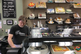 caption: Jack Phillips of Masterpiece Cakeshop in Colorado has declined to make a custom cake for a gay wedding and now for a gender transition.