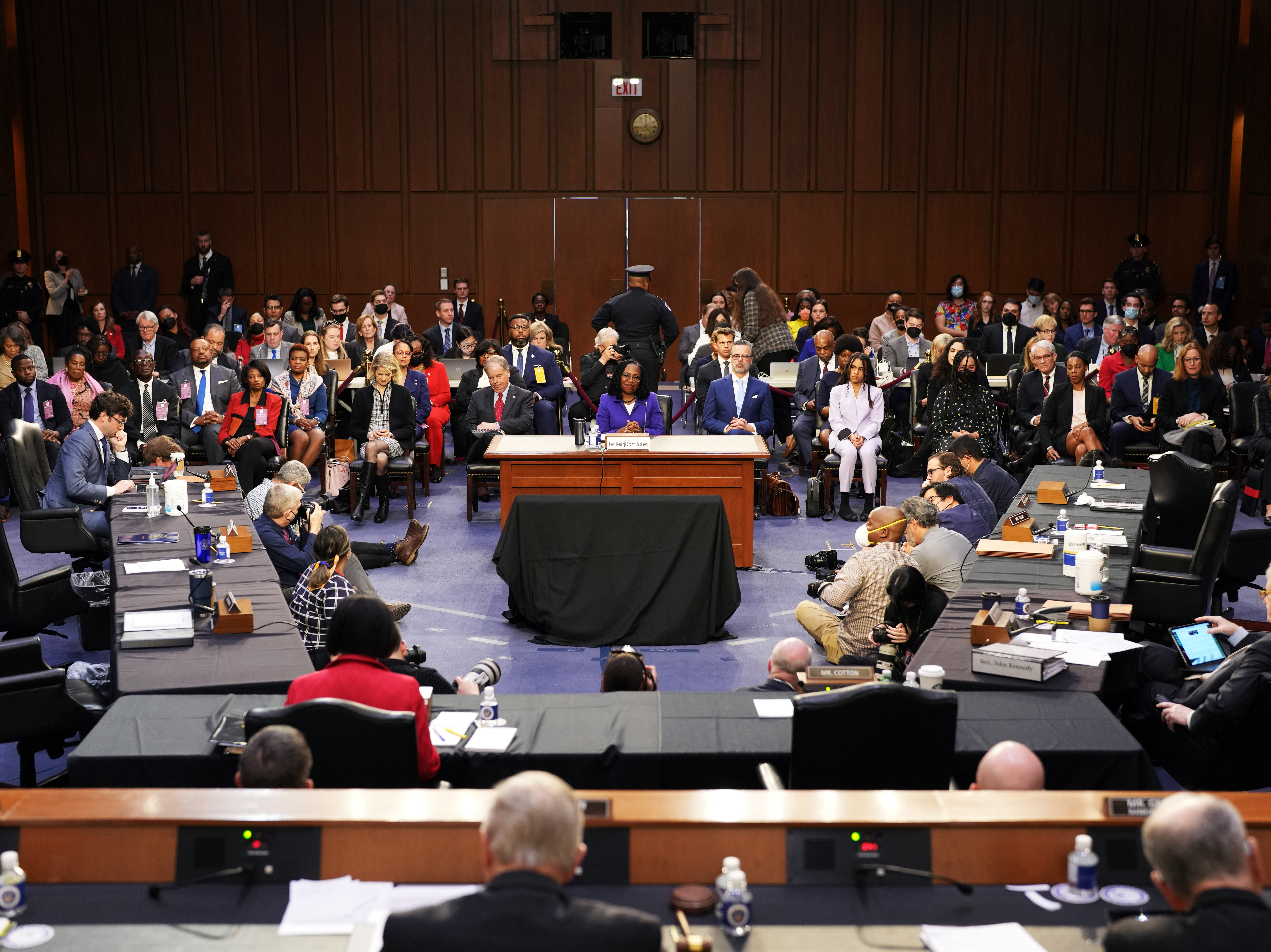 caption: U.S. Supreme Court nominee Ketanji Brown Jackson arrives for her confirmation hearing before the Senate Judiciary Committee on Capitol Hill March 21, 2022, in Washington, D.C.
