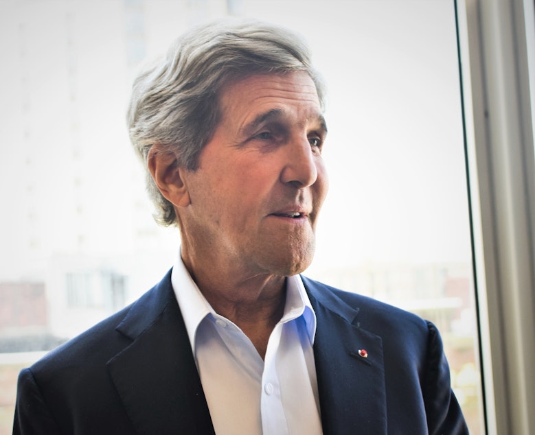 caption: Former senator and Secretary of State John Kerry.