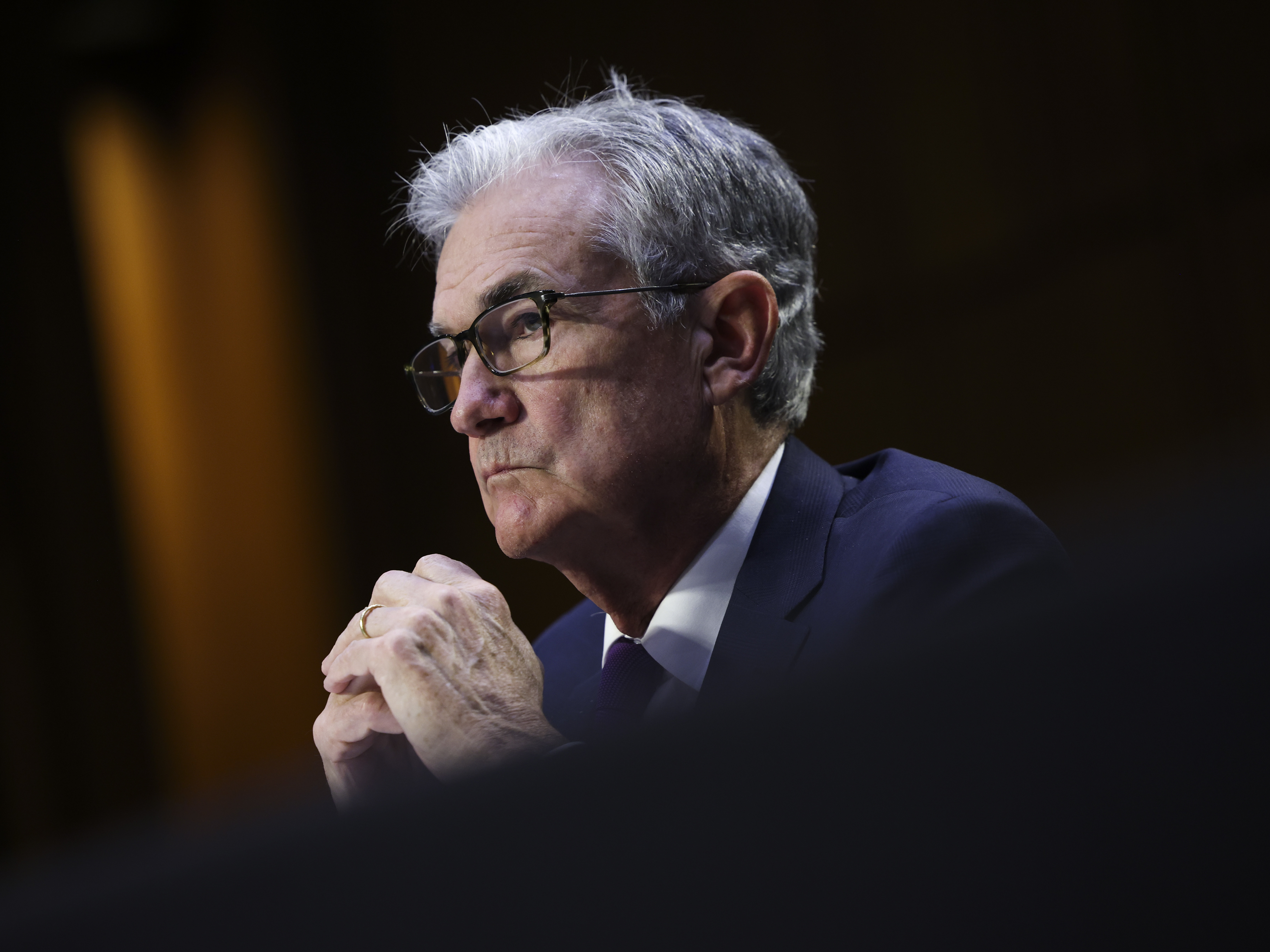 caption: Federal Reserve Chairman Jerome Powell testifies during a Senate Banking, Housing and Urban Affairs Committee hearing in Washington, D.C., on Sept. 28. Powell was reappointed to a second term at the helm of the Fed, a move that should be welcome by markets.