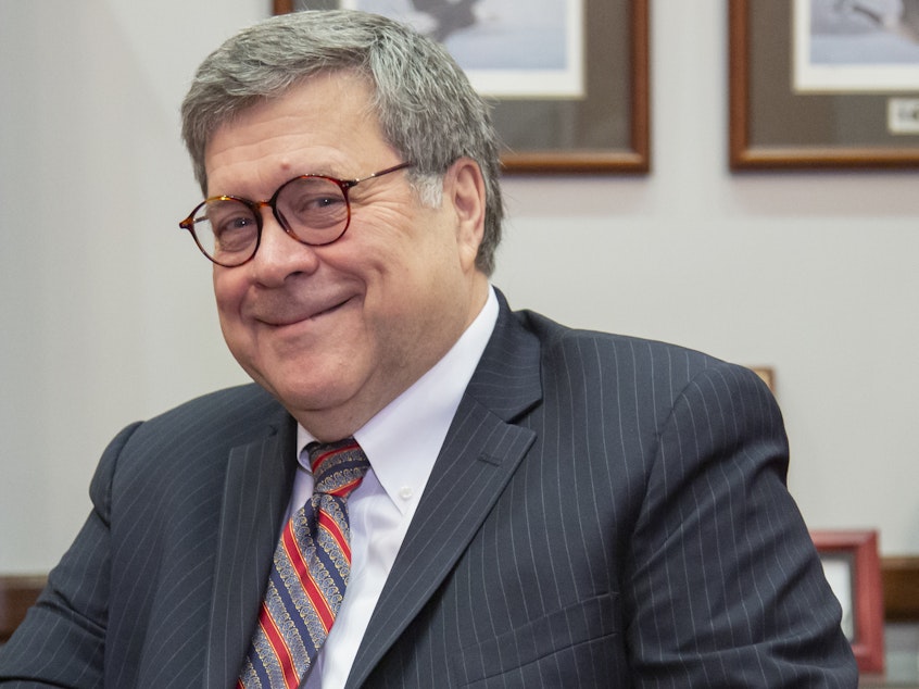 caption: Attorney general nominee William Barr met with senators including Chuck Grassley, R-Iowa, last week. Barr has vowed to preserve special counsel Robert Mueller's investigation.