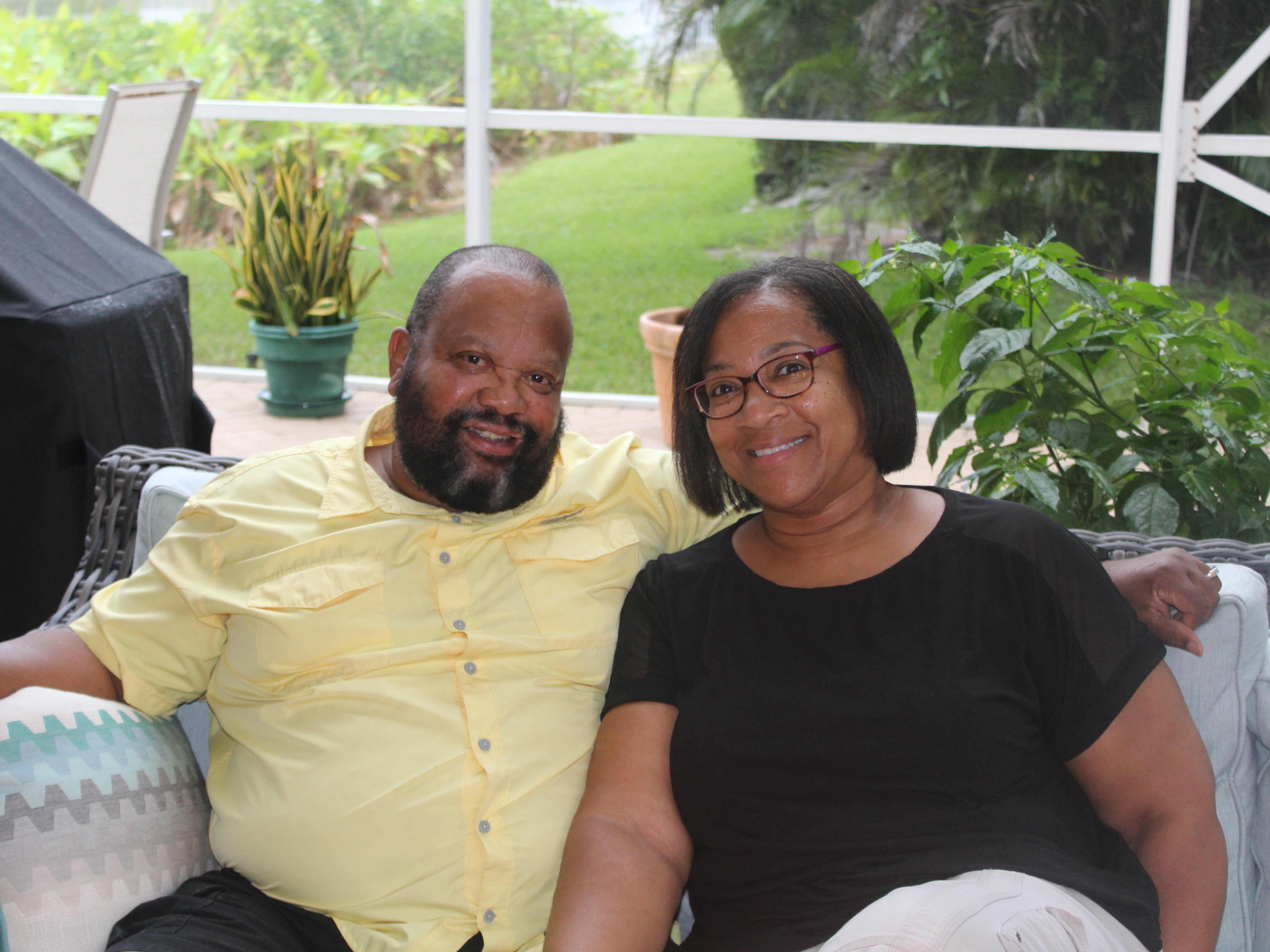 caption: Ken Thomas and his wife Delilah have invested in energy-saving windows and insulation for their Boca Raton, Fla. home. But in the dog days of summer, their electric bill can still top $400 a month.