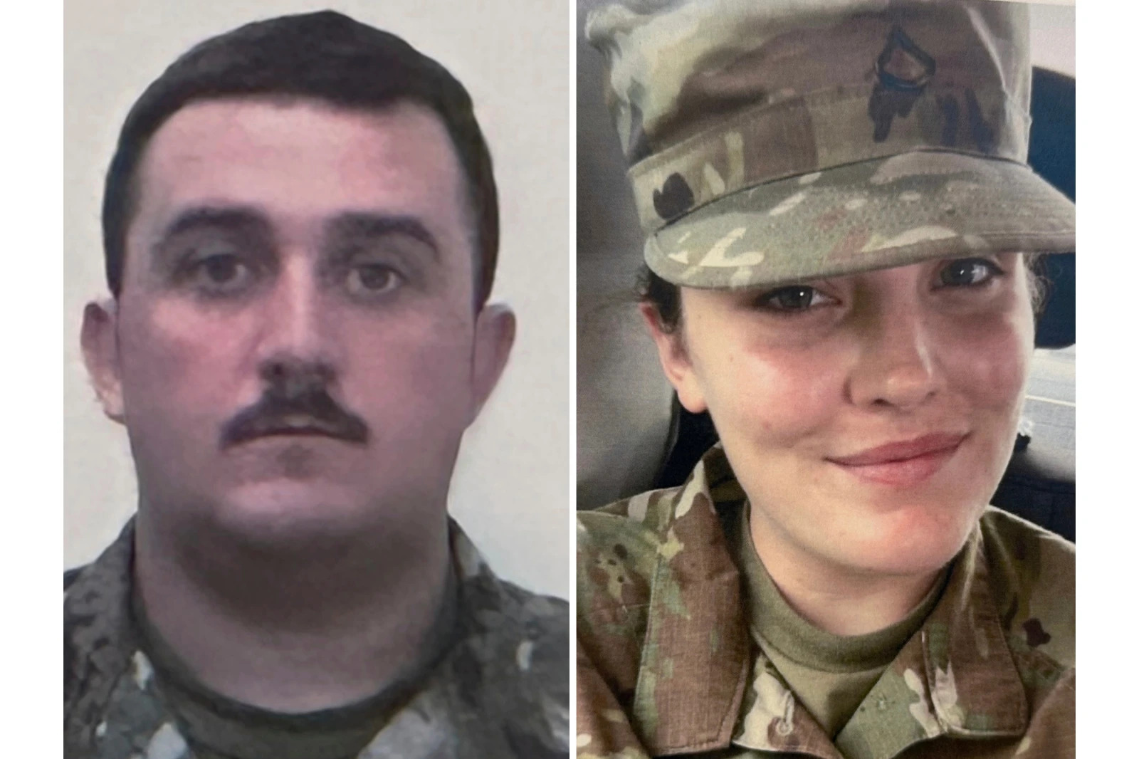 caption: This combo from photos provided by the U.S. Attorney’s Office on Thursday, Nov. 27, 2025, show National Guard members, from left, Staff Sgt. Andrew Wolfe and Specialist Sarah Beckstrom.