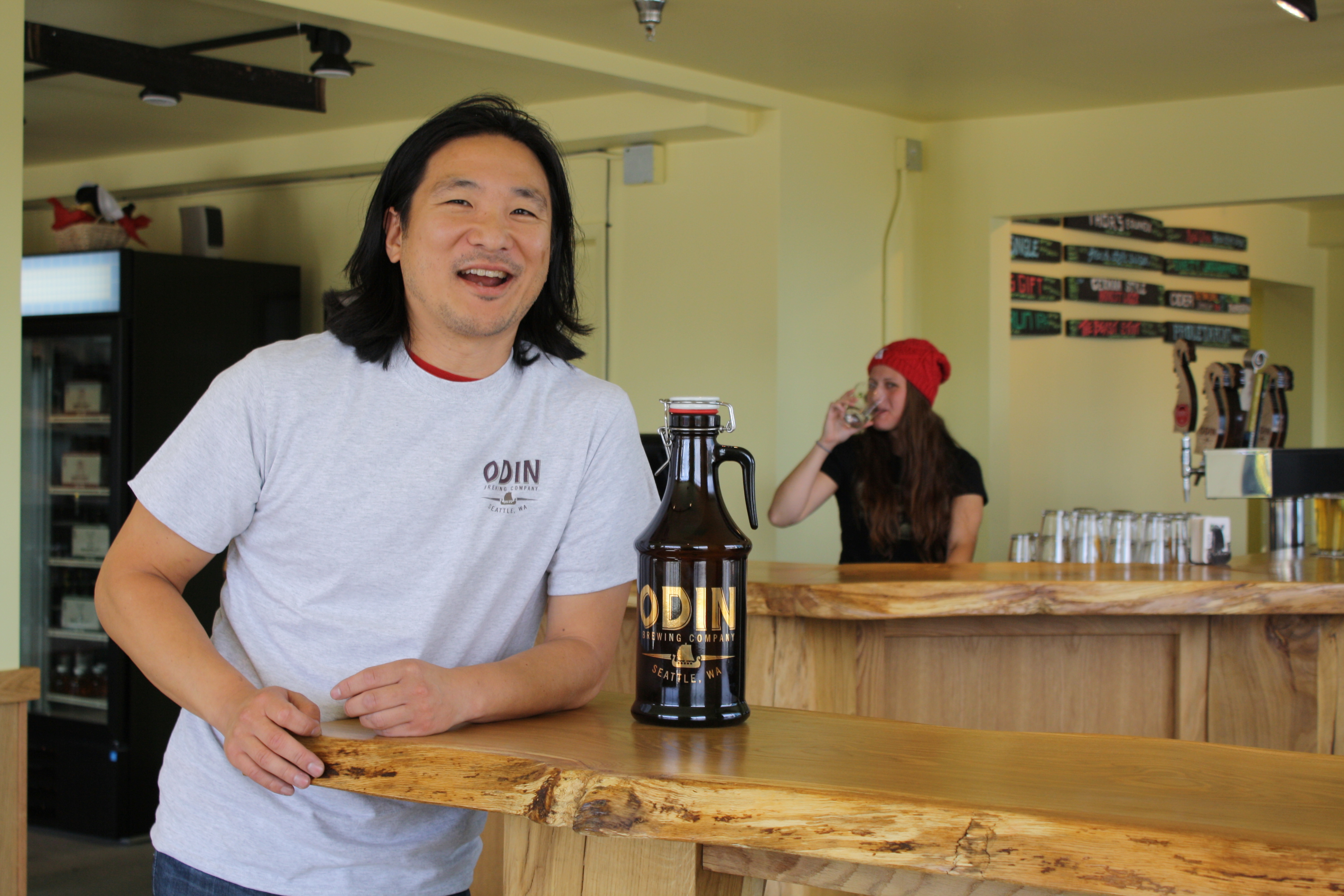 caption: Dan Lee, co-owner of Odin's Brewing Company, moved his brewery from Seattle's Georgetown neighborhood to Tukwila. The proposed 19-story tower that broke ground a block away adds weight to Lee's prediction that in 10 years, Tukwila will have changed beyond recognition.