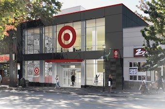 caption: Target is building a tiny store in Seattle' s University District.