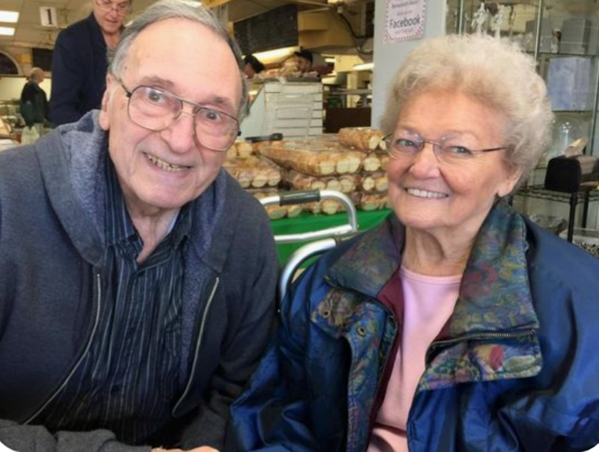 caption: Remo enjoyed visiting with his son-in-law's mother, Rita Heye, at the bakery. It was their daily ritual for 20 years. 