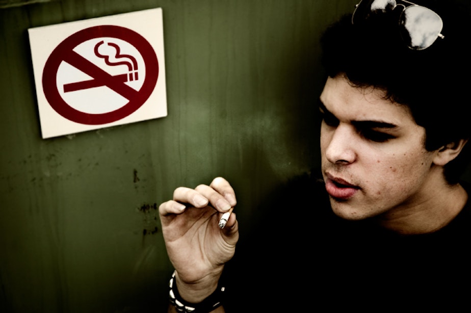 caption: Washington state is considering raising the smoking age from 18 to 21.