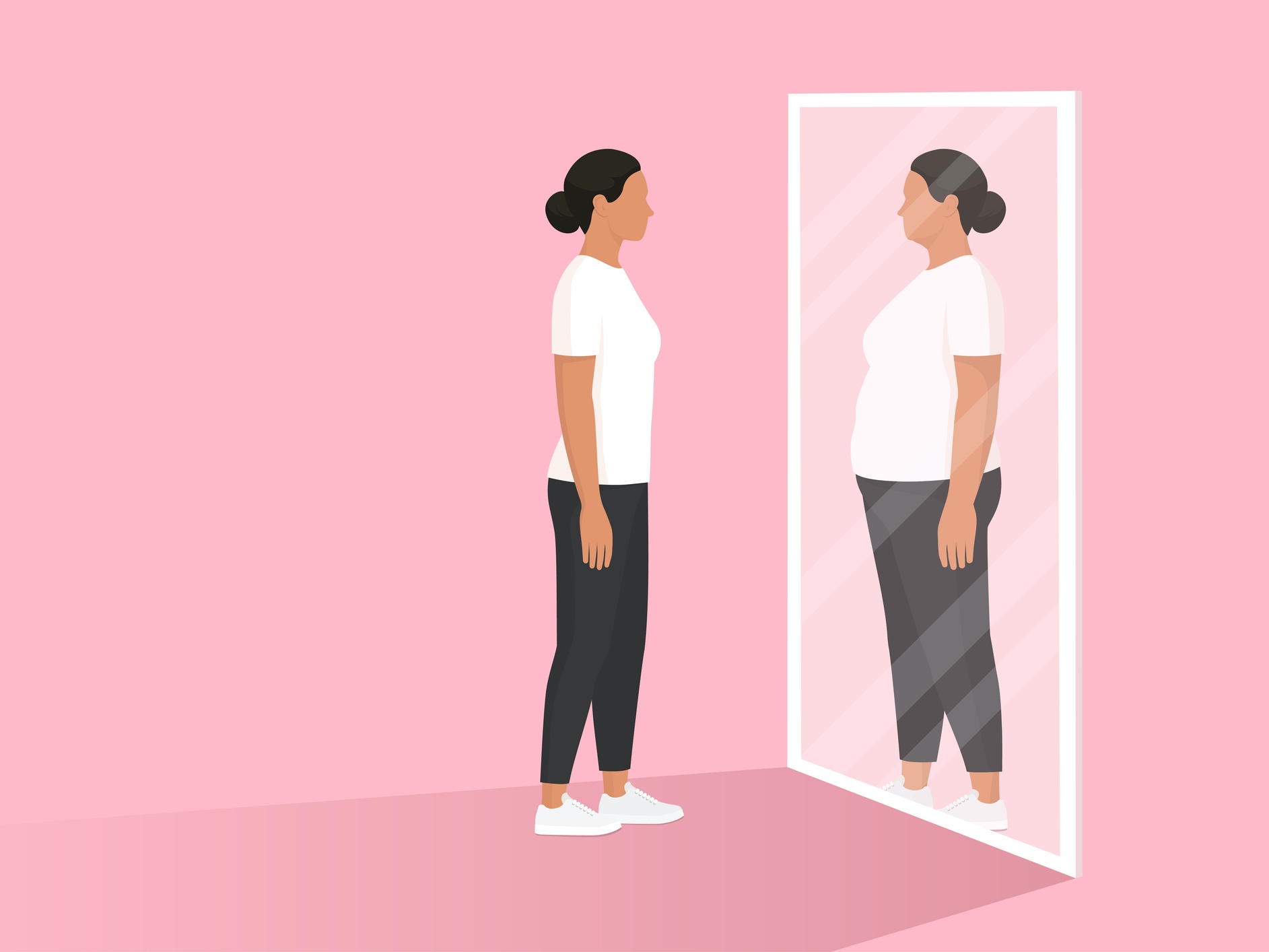 caption: Researchers say body-positive content doesn't necessarily protect people from harmful content that  promotes unhealthy eating.