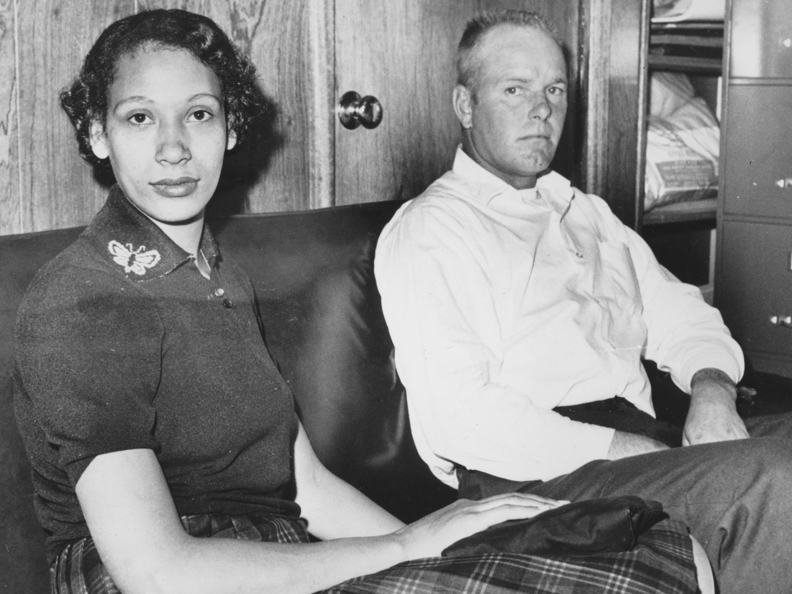 caption: This Jan. 26, 1965, file photo shows Mildred Loving and her husband Richard P Loving. Bernard S. Cohen, who successfully challenged a Virginia law banning interracial marriage.