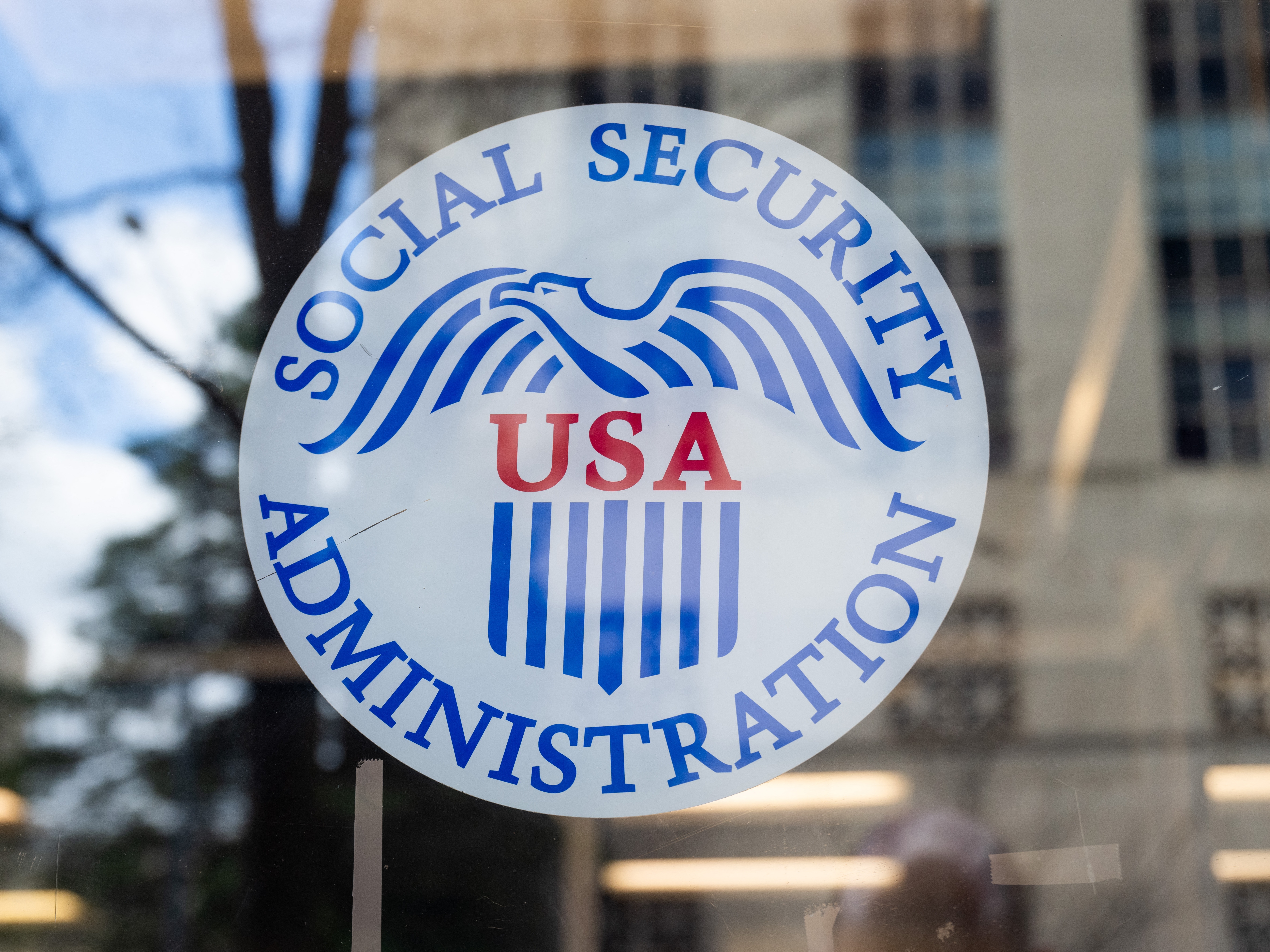 caption: A Social Security Administration office in Washington, D.C., is seen on March 26.