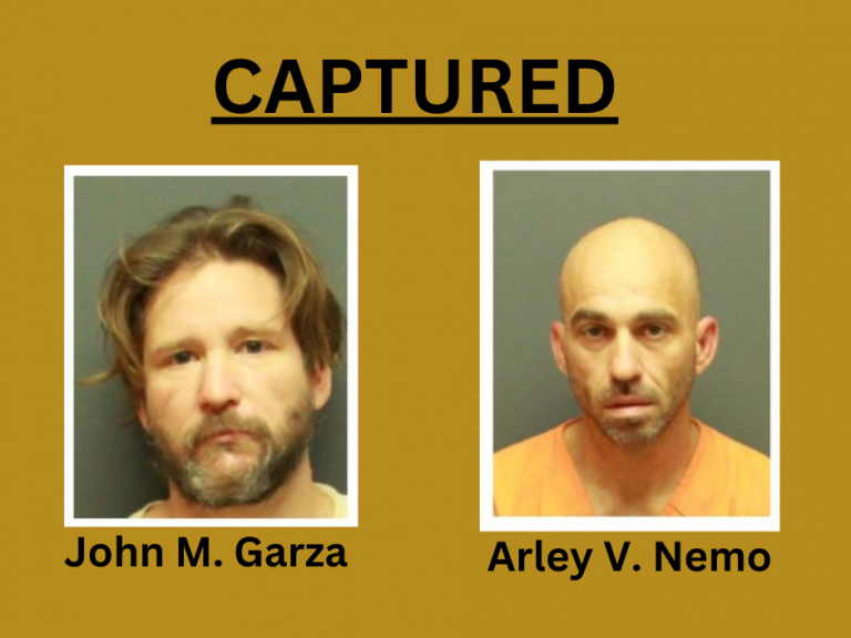 caption: The Newport News Sheriff's Office says Garza and Nemo are back in custody, with escape-related charges pending.