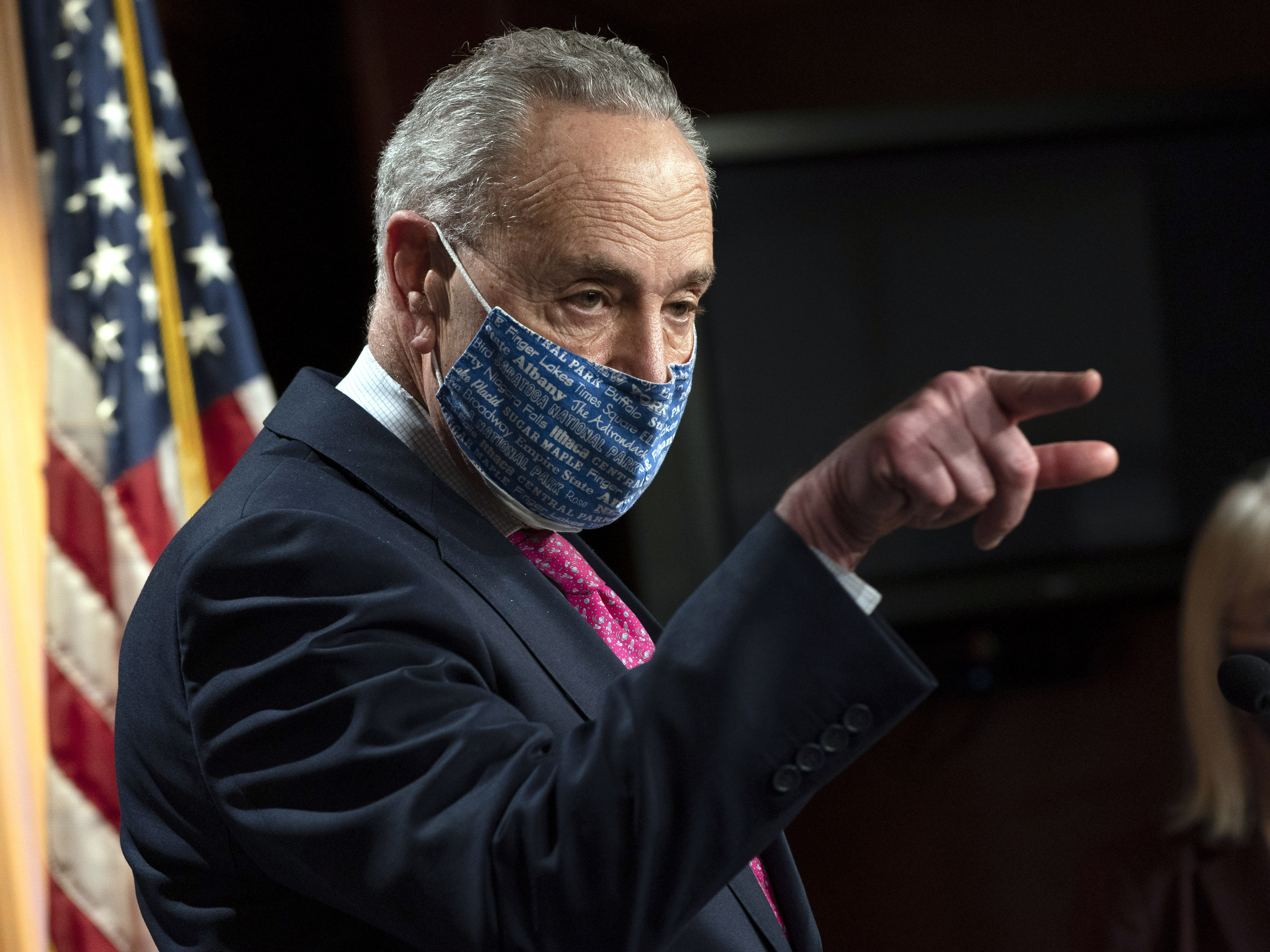 caption: Senate Majority Leader Chuck Schumer, D-N.Y., faces a tricky balancing act: managing the ideological divides of a 50-50 Democratic majority while also running for his own reelection.