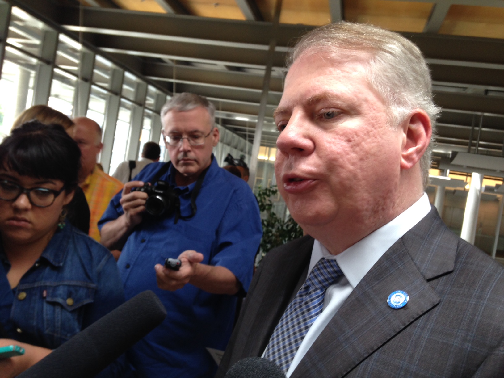 caption: Seattle Mayor Ed Murray said comforting families of shooting victims has been one of the toughest parts of his job.