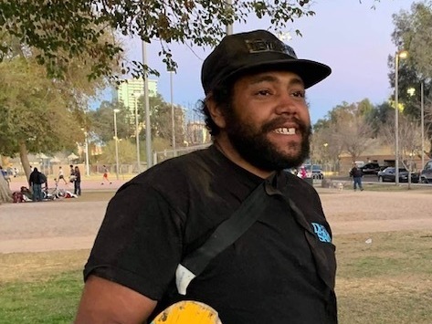 caption: Sean Bickings, 34, drowned on May 28 in Tempe Town Lake in Arizona.
