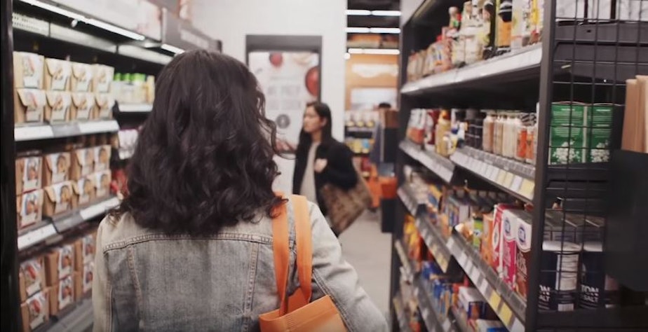 caption: Amazon released an online ad for their convenience store, Amazon Go.