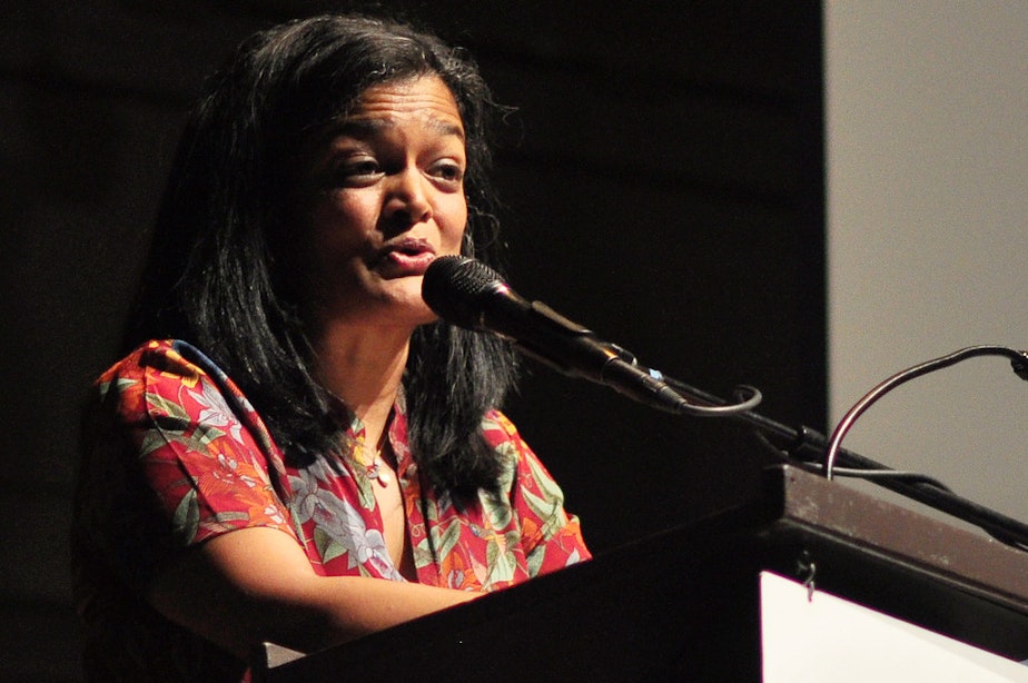 caption: Pramila Jayapal.