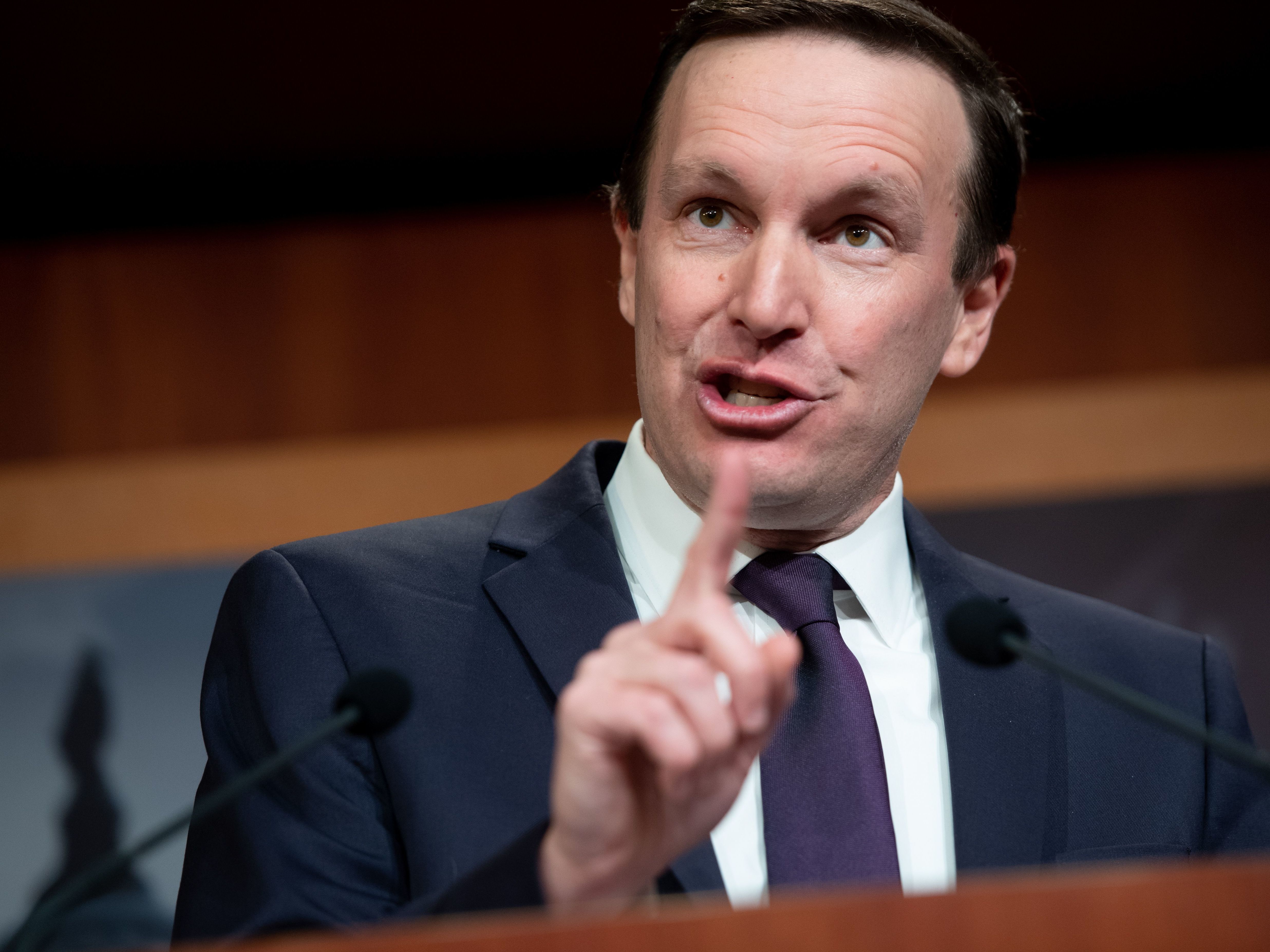 caption: Sen. Chris Murphy, D-Conn., has proposed legislation to outlaw political tampering with the newsroom coverage produced by Voice of America, Radio Free Europe, Radio Free Asia and other U.S. government-funded broadcasters.
