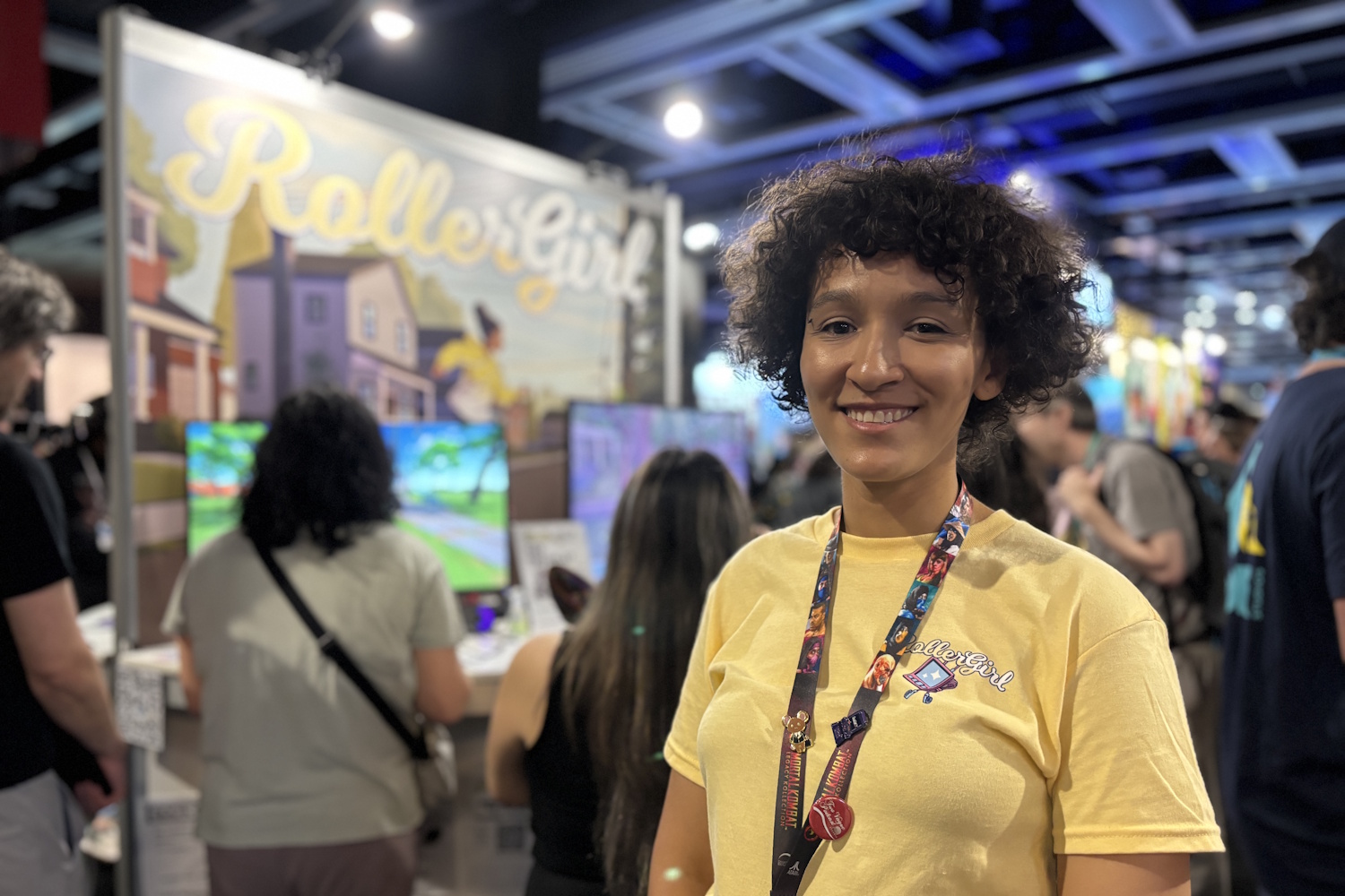 caption: Indigo Doyle, creator of "RollerGirl"