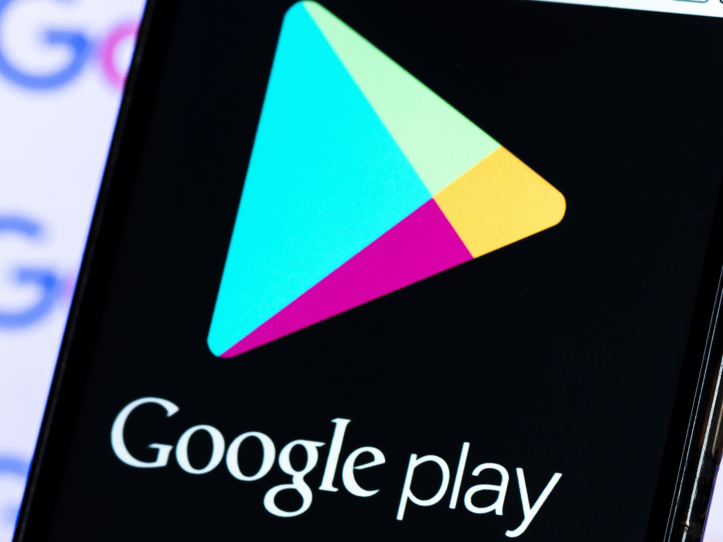 caption: A coalition of more than 30 states on Wednesday sued Google for allegedly abusing its power it has over developers through its Google Play store on Google devices, like Androids.
