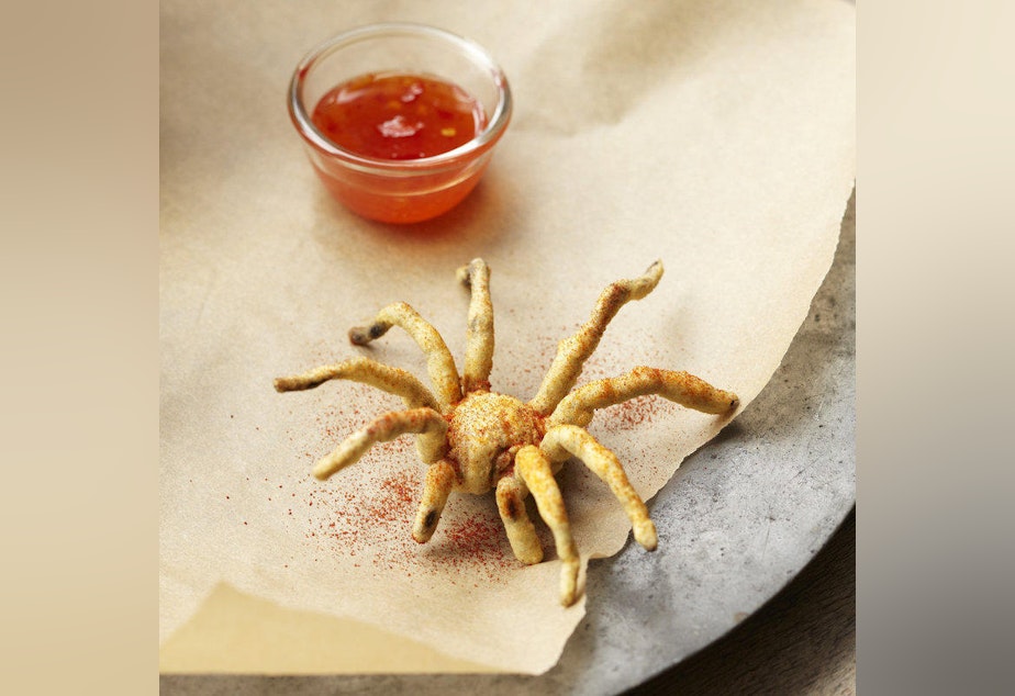 caption: 'If, for my birthday dinner, I could order anything I wanted, I'd request a Maine lobster or a tarantula spider. ' - David George Gordon